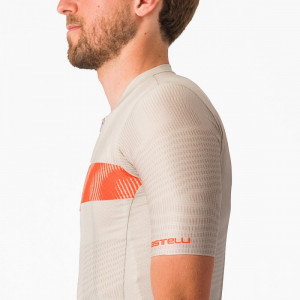 Tricou cu maneca scurta Castelli Unlimited Endurance, Gri/Portocaliu, XL - Img 4