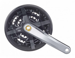 ANGRENAJ PEDALIER SHIMANO ALTUS FC-M351 44X32X22T BRAT BRAT 175MM PT. 9 VIT. PE SPATE CG COMPATIBIL CHAINCASE INCL. SURUBURI DE FIXARE ARGINTIU SHIMANO LOGO AMBALAT IND.