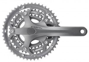 ANGRENAJ PEDALIER SHIMANO CLARIS FC-2403 50X39X30T BRAT 175MM PT. 8 VIT. PE SPATE OCTALINK FARA CG ARGINTIU AMBALAT IND.