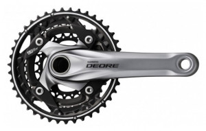 ANGRENAJ PEDALIER SHIMANO DEORE FC-M612-S 40X30X22T BRAT 175MM PT. 10 VIT. PE SPATE 2-PCS FC INCOMPATIBIL CHAINCASE INCL. SM-BB52 FARA CG ARGINTIU AMBALAT IND.