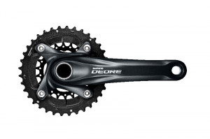ANGRENAJ PEDALIER SHIMANO DEORE FC-M617-B2 36X22T BRAT 175MM PT. 10 VIT. PE SPATE 2-PCS FC FARA BUTUC PEDALIER PT. CHAINLINE 51.8MM NEGRU AMBALAT IND.
