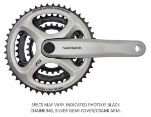 ANGRENAJ PEDALIER SHIMANO TOURNEY FC-M171-A 48X38X28T BRAT 170MM ARGINTIU PT. 6/7/8 VIT. PE SPATE CU PROTECTIE FOI NEAGRA FARA CG FARA SURUBURI COMPATIBIL CHAINCASE NEGRU AMBALAT IND.