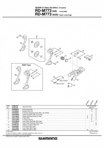 ANSAMBLU B-AXLE SHIMANO RD-M773 - Img 2