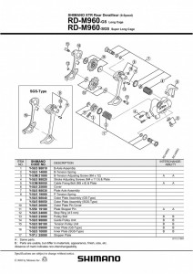 ANSAMBLU B-AXLE SHIMANO RD-M960 - Img 2