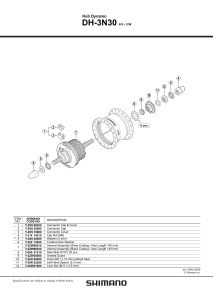 ANSAMBLU SHIMANO DH-3N30 AX 140MM ARGINTIU - Img 2