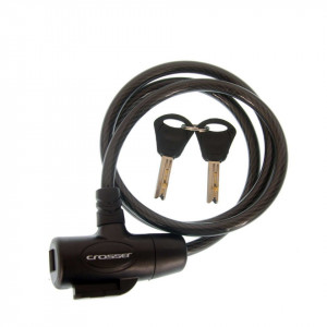 Antifurt Cablu CROSSER CL-823 8mm/90cm - Black