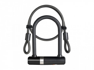 Antifurt U-Lock AXA Newton Pro UL MINI 14mm/150cm + Cablu 8mm/100cm- Black