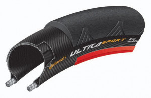 Anvelopa Continental UltraSport2 23-622 (700-23C) negru/rosu