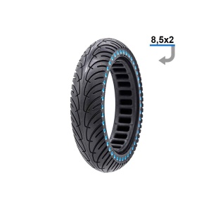 Anvelopa plina trotineta Ultra-Light 8.5x2 Negru/Albastru