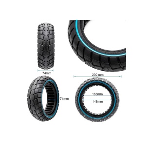 Anvelopa plina trotineta Ultra-Light E-Wheel 10x2.75-6.5/B55 - Blue line - Img 2