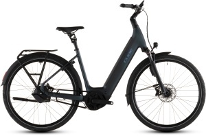BICICLETA ELECTRICA CUBE SUPREME HYBRID DELUXE SLT 600 EASY ENTRY METALBLUE REFLEX 2026 50 cm
