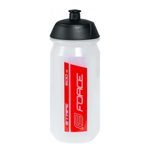 Bidon Force Stripe 0.5l transparent/rosu - Img 1