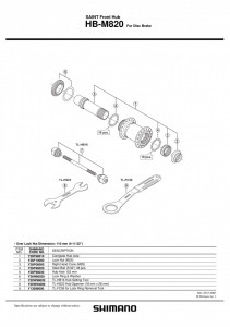 BILE SHIMANO HB-M820 5/32" OTEL 38 BUC.