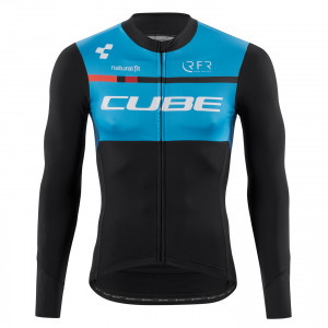 BLUZA CICLISM CUBE TEAMLINE BLACKÂ´NÂ´BLUEÂ´NÂ´WHITE L