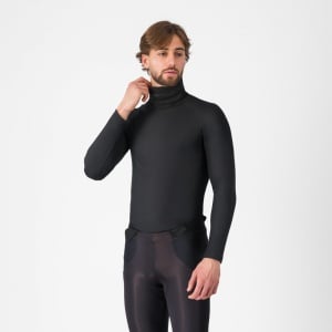 Bluza de corp cu guler Castelli Flanders Neck Warm Negru S