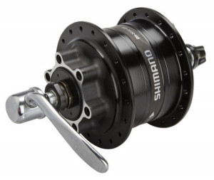 BUTUC CU DINAM SHIMANO DH-3D32-QR 36H 6V 3.0W PT. ROTOR 6-SURUBURI OLD 100MM QR 133MM INCL. SM-DH10 NEGRU AMBALAT IND.