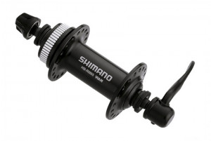 BUTUC FATA SHIMANO HB-RM65 32H OLD 100MM AX 108MM QR 133MM PT. FRANA PE DISC CENTER LOCK INCL. PROTECTIE PT. MONTURA DISCULUI NEGRU AMBALAT IND.