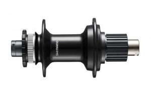 BUTUC SPATE SHIMANO FH-MT901-B 32H 12 VIT. OLD 148MM AX E-THRU AX 12MM (FARA AX) PT. ROTOR CENTER LOCK (CU PIULITA DE STRANGERE) NEGRU AMBALAT IND.