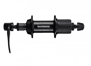 BUTUC SPATE SHIMANO TOURNEY FH-TY500-7-QR 36H 7 VIT. OLD 135MM QR 166MM NEGRU AMBALAT IND.