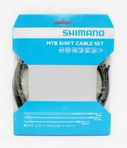 CABLU DE SCHIMBATOR SHIMANO MTB PTFE SET CAMASA SP41 SEALED 3000MM NEGRU CABLU 1800/2100MM PTFE SEALED OUTER CAP RUBBER BOOT & INNER END CAP