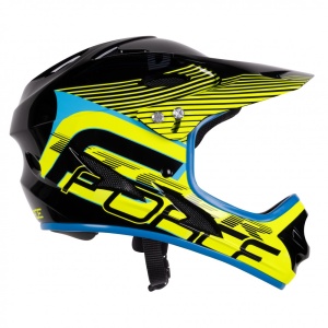 Casca Force Tiger Downhill Black/Fluo/Blue S-M (57-58 cm) - Img 4