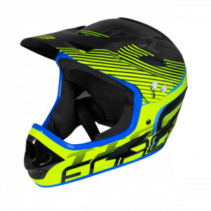 Casca Force Tiger Downhill Black/Fluo/Blue S-M (57-58 cm) - Img 2