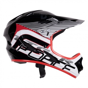 Casca Force Tiger Downhill Black/Red/White L-XL (59-61 cm) - Img 4