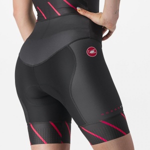 Costum de triatlon cu maneca scurta Castelli Free Sanremo W SS, de dama, Negru/Magenta, XS - Img 4