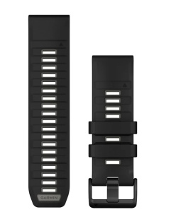 Curea Garmin quickfit 26 - Black/Pebble Gray Silicone