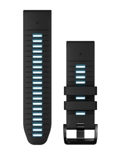 Curea Garmin quickfit 26 - Silicon Black/Cirrus Blue