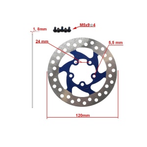 Disc frana 120mm 5 gauri Albastru - Img 2