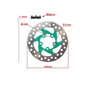 Disc frana 120mm 5 gauri Verde - Img 2