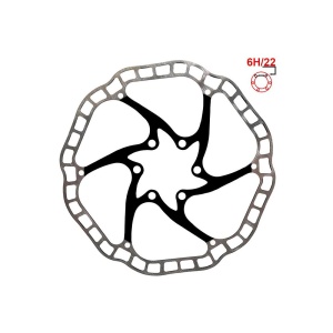 Disc frana eWheel EWD001 160mm, 6 gauri, negru