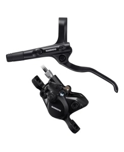 FRANA PE DISC SET ASAMBLAT SHIMANO BL-MT200(L) BR-MT200(F) LEVIER OTEL INCL. ADAPTOR SM-MA-F160P/S PLACUTE RESIN FURTUN SM-BH59-SS 850MM NEGRU NEGRU VRAC