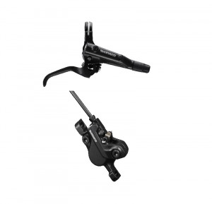 FRANA PE DISC SET ASAMBLAT SHIMANO DEORE BL-MT500(R) BR-MT500(R) FARA ADAPTOR PLACUTE RESIN (FARA ARIPIOARE DE RACIRE) FURTUN SM-BH59-SS 1700MM NEGRU INCL. OLIVA SI INSERTIE CONECTARE NEGRU AMBALAT IND.