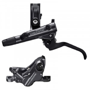 FRANA PE DISC SET ASAMBLAT SHIMANO J-KIT DEORE BL-M6100(L) BR-M6120(F) FARA ADAPTOR PLACUTE METAL FARA ARIPIOARE DE RACIRE FURTUN SM-BH90-SS 1000MM INCLUDE OLIVA & INSERTIE CONECTARE AMBALAT IND.