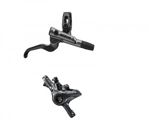 FRANA PE DISC SET ASAMBLAT SHIMANO XTR BL-M9100(R) BR-M9100(R) FARA ADAPTOR PLACUTE METAL FARA ARIPIOARE DE RACIRE FURTUN SM-BH90-SS 1700MM NEGRU INCL. OLIVA SI INSERTIE CONECTARE AMBALAT IND.