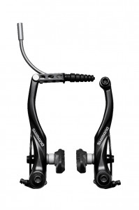 FRANA V-BRAKE SHIMANO ALIVIO BR-T4000 FATA X-TYPE (SAIBA SUBTIRE IN EXTERIOR) SABOTI S65T SURUBURI 16.0/25.0MM TUBE 90D NEGRU AMBALAT IND.