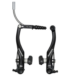 FRANA V-BRAKE SHIMANO ALIVIO BR-T4000 FATA X-TYPE (SAIBA SUBTIRE IN EXTERIOR) SABOTI S65T SURUBURI 16.0MM TUBE 90D NEGRU AMBALAT IND.