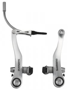 FRANA V-BRAKE SHIMANO BR-R463 FATA X-TYPE (SAIBA SUBTIRE IN EXTERIOR) SABOTI S70C SURUBURI 16.0MM GHIDAJ CABLU 90 DEG ARGINTIU AMBALAT IND.
