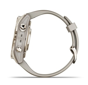 GARMIN Fenix 7S PRO 42mm - Sapphire Solar, Soft Gold, curea Light Sand - Img 13