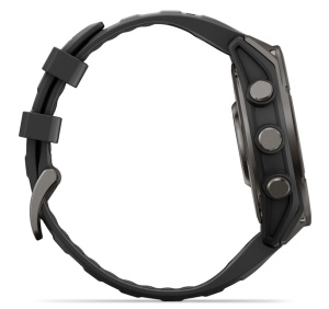 Garmin Fenix 9 - 47mm Titan DLC Carbon grey cu curea neagra din silicon - Img 7