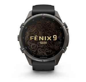 Garmin Fenix 9 Pro - inReach, 43mm Titan DLC Carbon Gray cu curea din silicon Black/Pebble Gray - Img 3