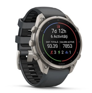 Garmin Fenix 9 Pro - inReach, 47mm Titan, cu curea din silicon Graphite/negru - Img 3