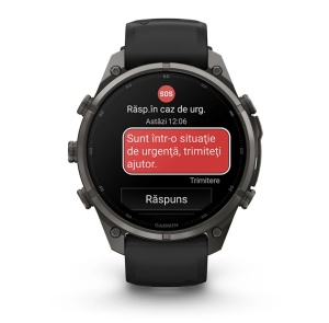 Garmin Fenix 9 Pro - inReach, 47mm Titan DLC Carbon Gray cu curea din silicon Black/Pebble Gray - Img 6