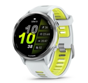 Garmin Forerunner® 970 Titan whitestone/amp yellow