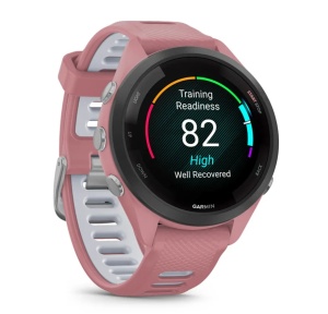 Garmin Forerunner 265S Ramă neagră cu carcasă roz deschis şi curea din silicon roz deschis/gri pudră - Img 2