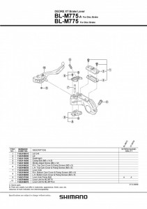 GARNITURA DIAFRAGMA MANETA DE FRANA SHIMANO BL-M775 - Img 2