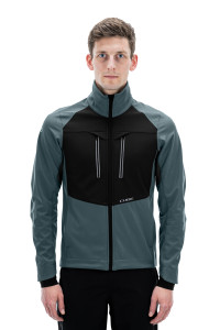 JACHETA CUBE BLACKLINE SOFTSHELL JACKET SAFETY BLACK N GREY L - Img 2