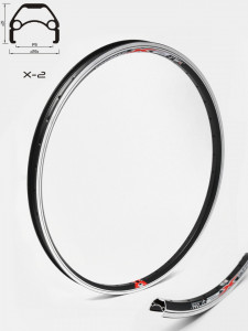 Janta CROSSER X2 28" 36H - Black